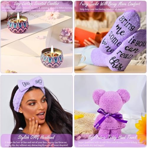Lavender Get Well Gifts for Women Feel Better Gifts Baskets for Women After Surgery Cancer Care Gifts for Friend Sick Chemo Care Package Encouraging Pamper Comfort Wellness Box For Her - Image 8