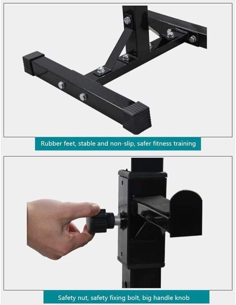 Adjustable Squat Rack Weight Lifting Bench Press Multifunctional Shelf Adjustable Bracket Home Indoor Gym Strength Training Stand Men's Fitness Barbell Rack Only Sell Shelves Squat Rack