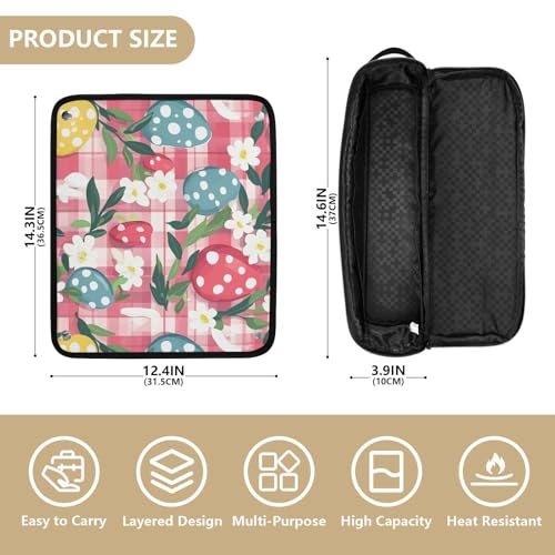 Organizador 2 en 1 para herramientas de cabello con almohadilla resistente al calor, bolsa portátil de viaje para planchas, rizadores y estilizadores miniatura 4