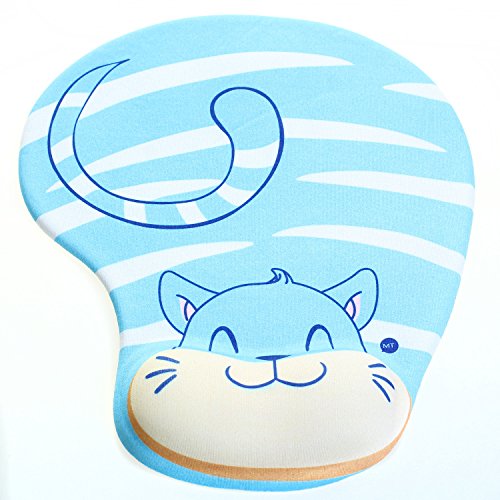 HIMRY Tappetino per mouse con gel, stile cartoni animati KXC5100 Bluecat