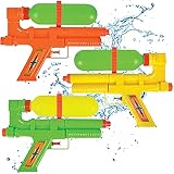 ArtCreativity Water Tank Squirters for Kids, Set of 3, 9 Inch Assorted Colors Water Blaster Toys for...