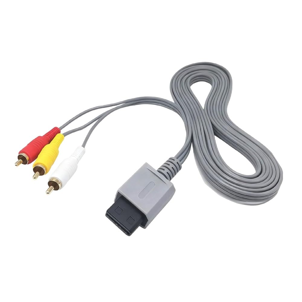 WiCareYo AV Cable for Wii Wii U, Lengthened 10ft Audio Video AV RCA Video Cord TV Composite Cable with Cable Winder for Wii Wii U Console-image-36