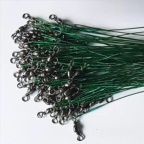 PISCORUSH 50pcs Fishing Wire Leaders Nylon-Coated Fishing Line Trace Lure Leaders with Swivels and Snaps Stainless Steel Fishing Tackle Leaders Tackle - Image 4