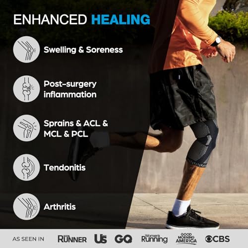 Image of NEENCA Professional Knee Brace,Knee Compression Sleeve Support for Men Women with Patella Gel Pads & Side Stabilizers,Medical Grade Knee Pads for Running,Meniscus Tear,ACL,Arthritis,Joint Pain Relief