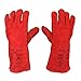 1 x Welding Gloves Long Leather Gaunlets Heat Resistant Lined MIG ARC Welders by All Trade Direct