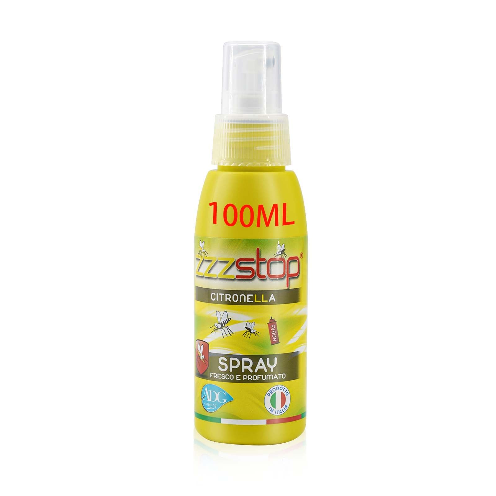24 Bottiglie Spray antizanzare alla citronella Protezione 100ml MADE IN ITALY - Formulazione protettiva naturale per bambini e adulti