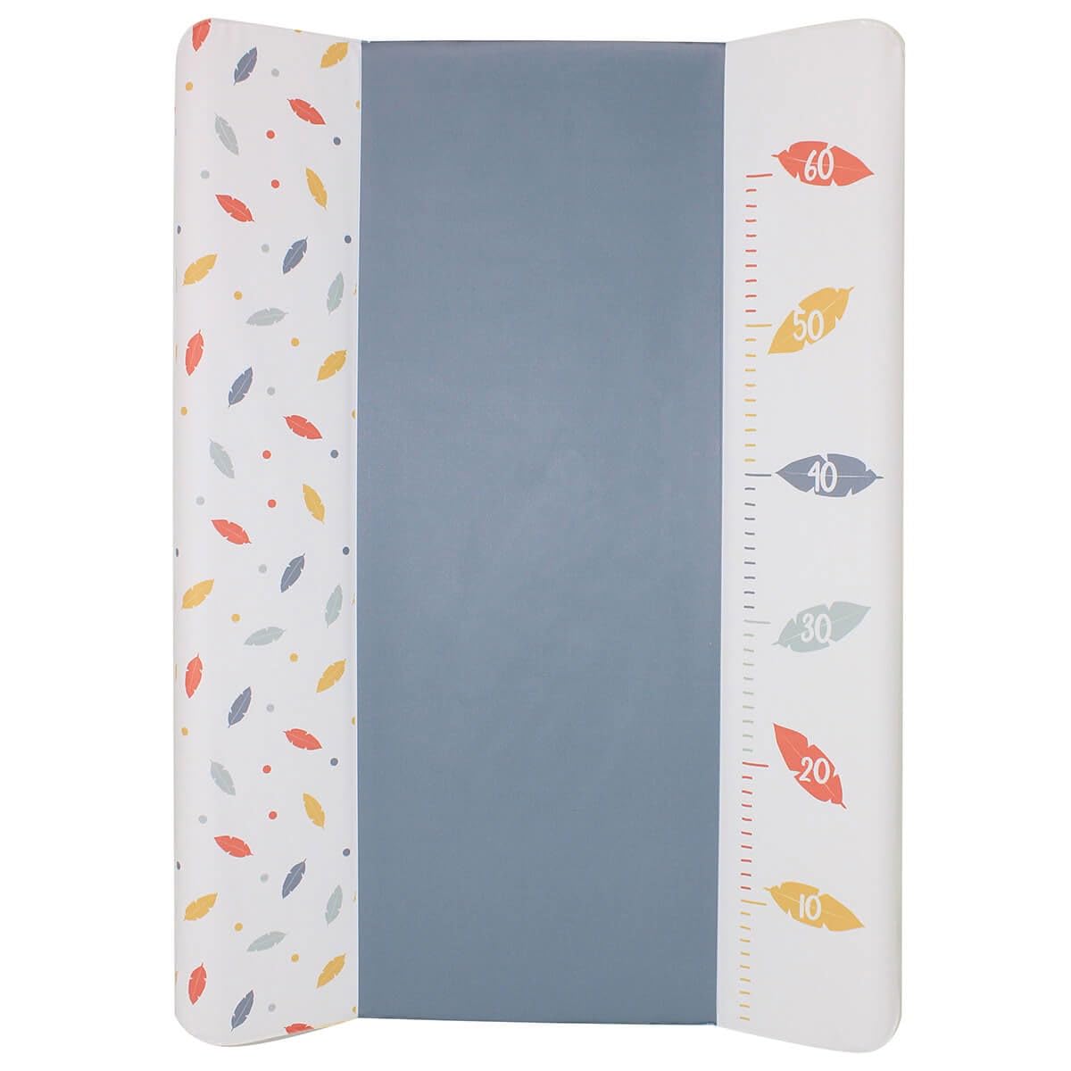 Babycalin - Matelas à langer bébé Standard Premium Plumes - Matelas à langer 50x70 cm avec toise - Confort maximum - Bords réhaussés - Matelas imperméable en PVC pour table à langer bébé - Moelleux