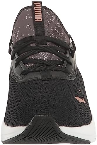 PUMA Women's SOFTRIDE RUBY LUXE Sneaker, Puma Black-Pristine, 10 | Image 1