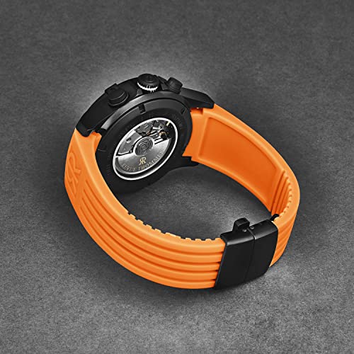 Men's 'Air Speed' Black Dial Orange Rubber Strap Automatic Watch 16071.67793