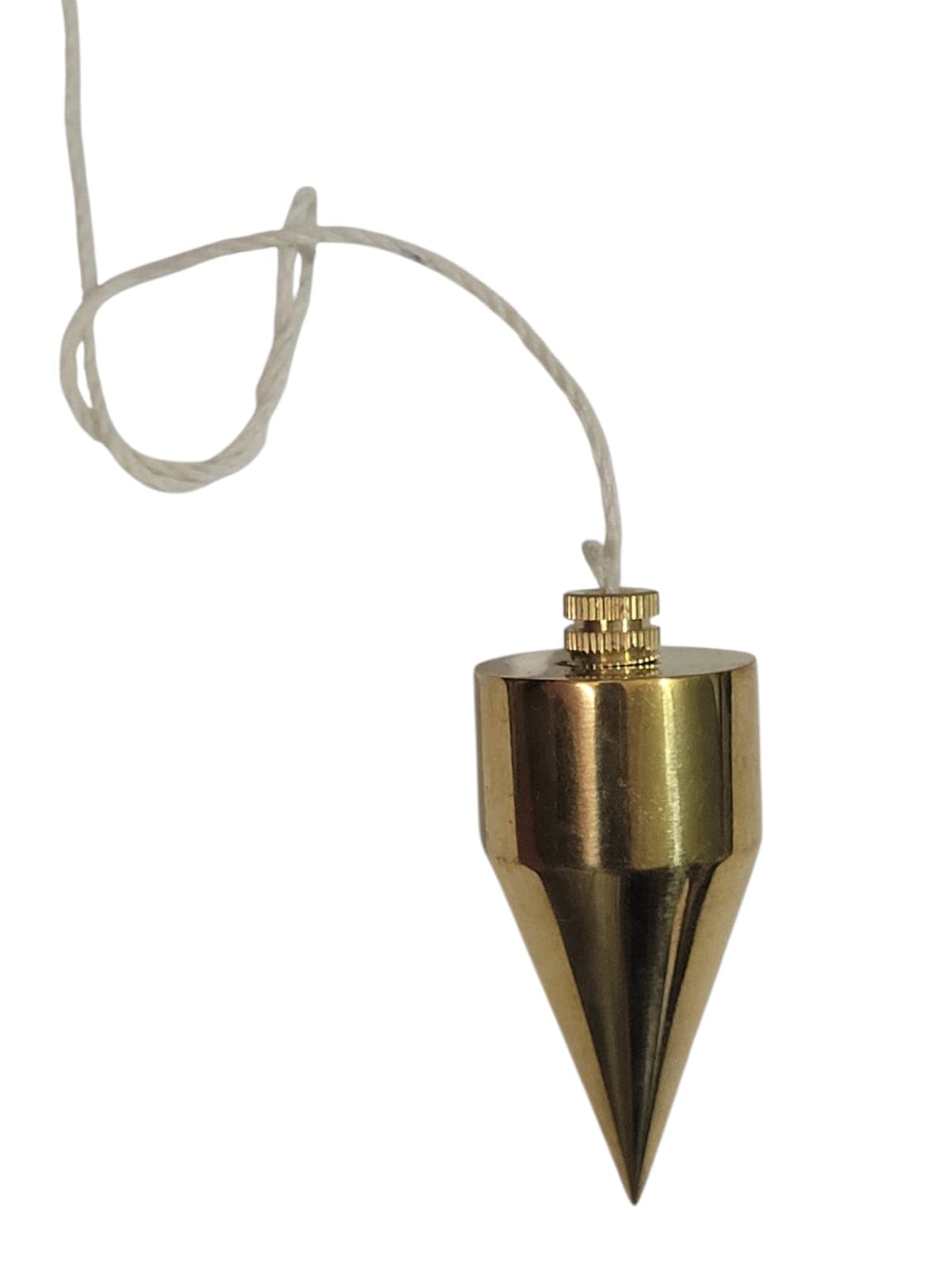 Plumb Bob Solid Brass 100 g Precision Plummet with String | Levelling Instrument Vertical Alignment Tool for Surveying