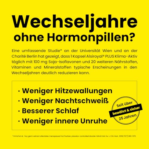 Alsiroyal PLUS Klima Aktiv kapsule - 90 kapsula - sa sojinim izoflavonima vitaminima i mineralima - veganske - za žene u menopauzi