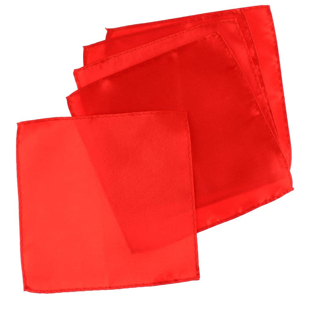 Groom Suit Pocket Towel Square Mens Pocket Towel Fabric Soft Polyester Silk Red-image-15