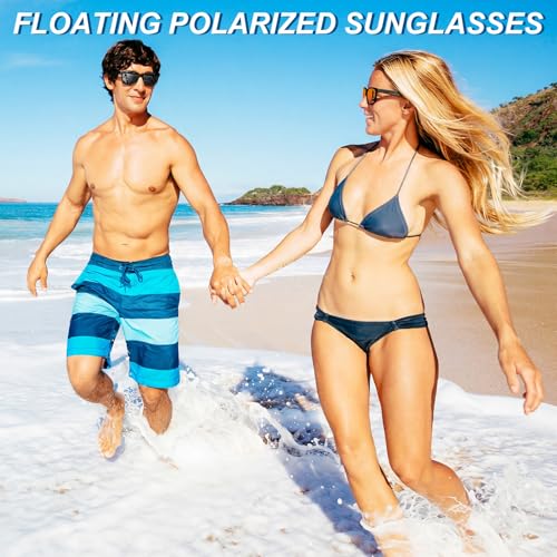 Image of Geiserailie Floating Polarized Fishing Sunglasses for Men Women UV Protection Lightweight Frame Boating Fishing Sport Glasses