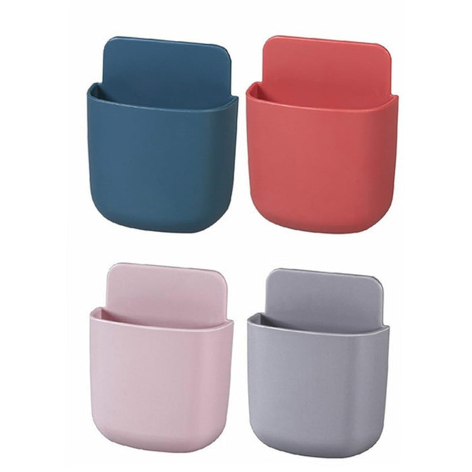 Oblivion 4 Piece Wall Mounted Storage Case with Mobile Phone Charging Port Plug Holder | Plastic Tv Ac Remote Holder (Multicolor) Oblivion 4 Piece Wall Mounted Storage Case with Mobile Phone Charging Port Plug Holder | Plastic Tv Ac Remote Holder (Multicolor)