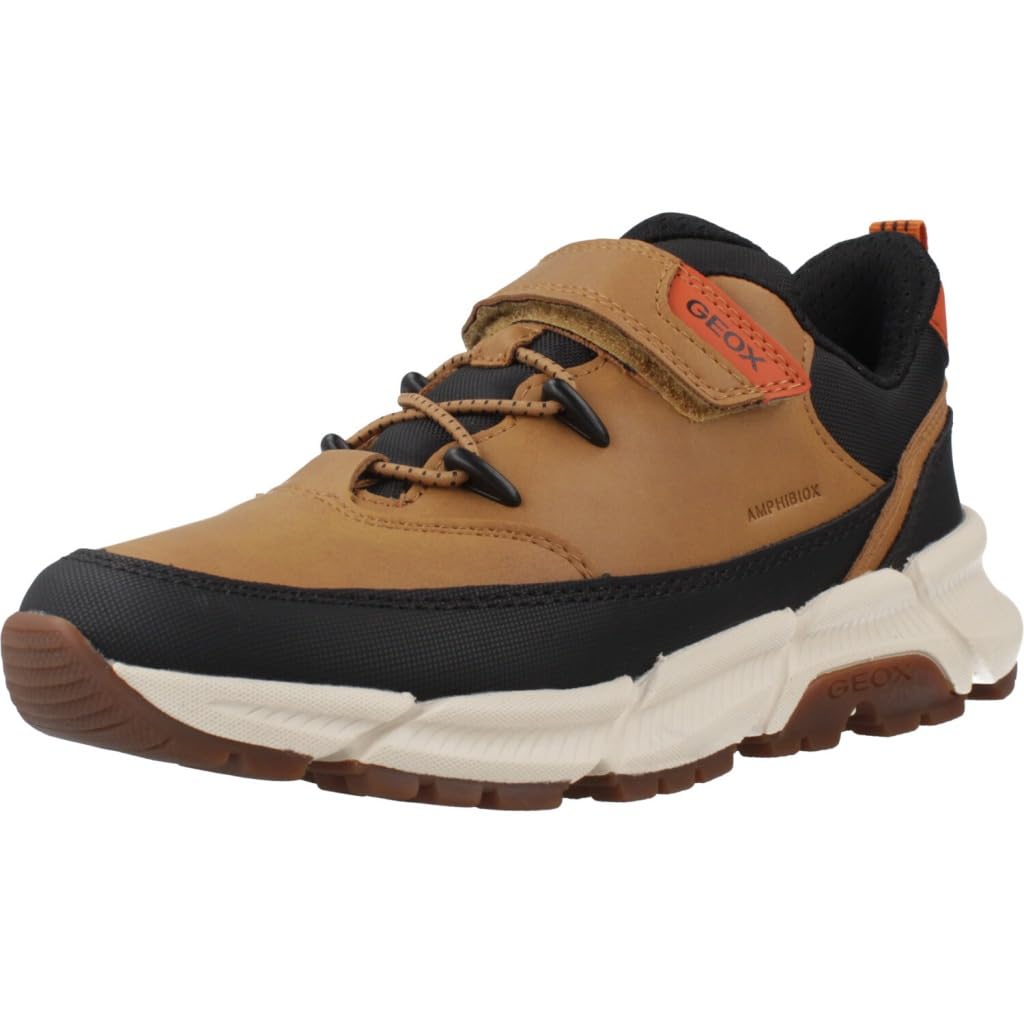 Geox Boys J Flexyper Plus Boy Sneaker, Dk Yellow, 12.5 UK