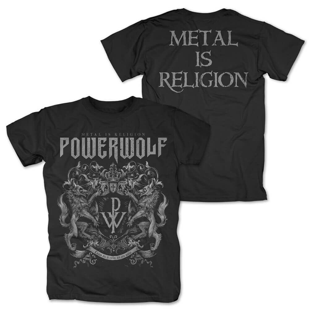 Powerwolf Crest - Metal is Religion Unisex T-Shirt schwarz Band-Merch, Bands