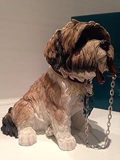 Sitting Shih Tzu Ornament Figure Figurine Model Gift Brown/White Leonardo Collection