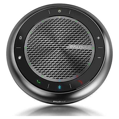 PALOVUE Bluetooth 5.0 Speakerphone, Conference Speaker with CVC 8.0 Echo & Noise Cancelling and 360° Enhance Voice Pickup, 15Hours Calling Time for Home Office, Qualcomm CSR, iConf Cover
