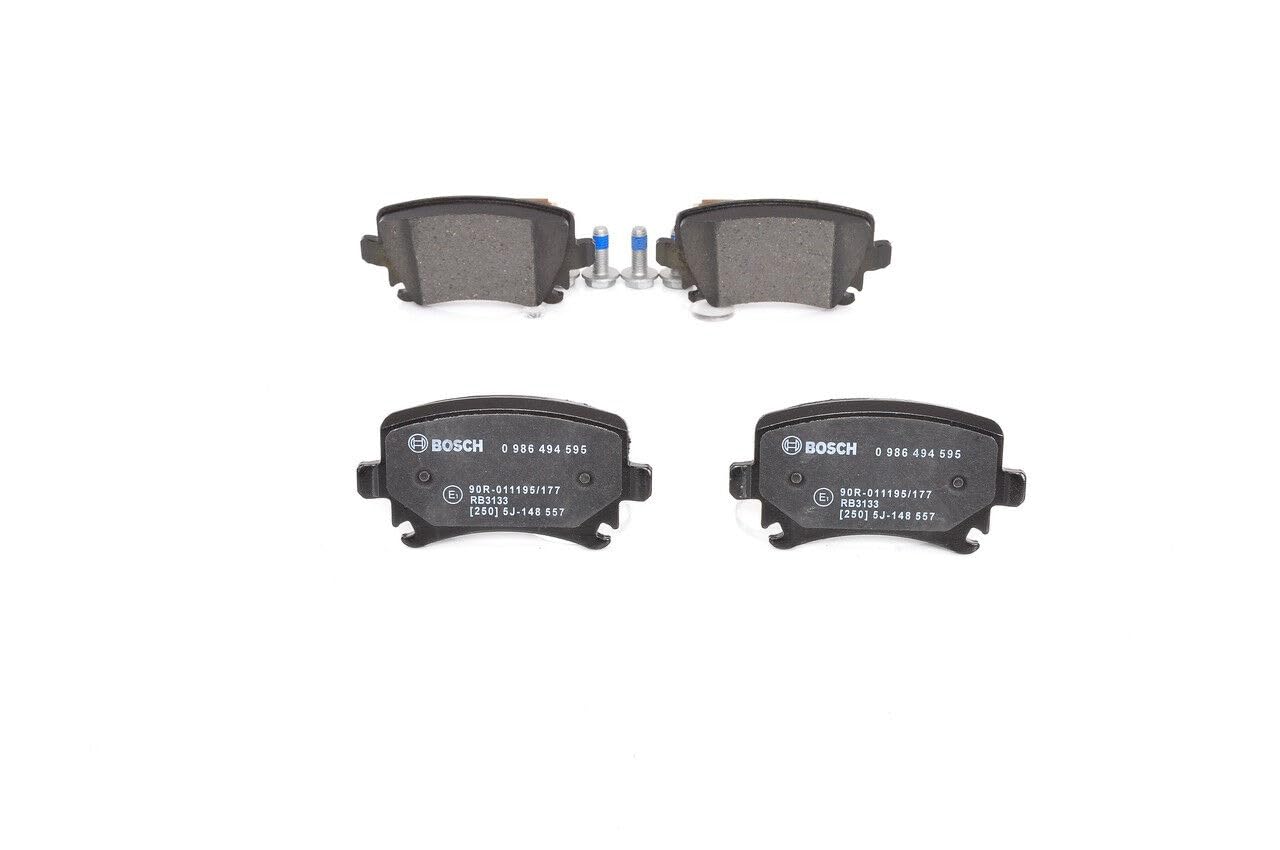 BOSCH Plaquettes de frein arrière (jeu) 0986494595 | Compatible avec: AUDI A3, A3 Cabriolet, A3 Sportback, A4 B7, A4 B7 Avant, A6 Allroad C6, A6 C6, A6 C6 Avant, TT, TT Roadster