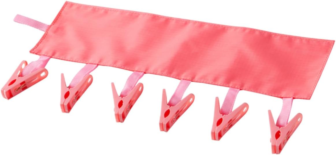 MAGICLULU Portable Folding Travel Laundry Hanger Rack Clips for Bathroom Home Use Watermelon