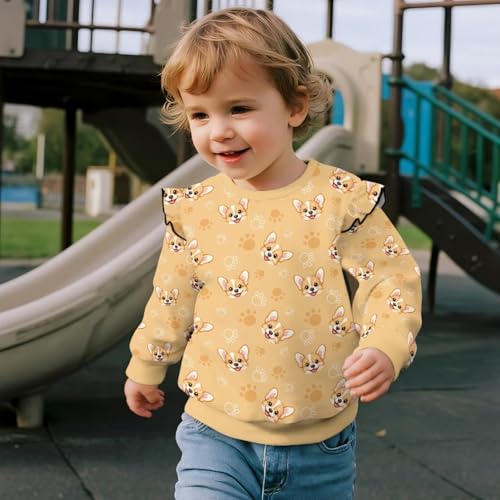 Toddler Fall Clothes for Girls Age 1-8 Cute Crewneck Sweatshirts4