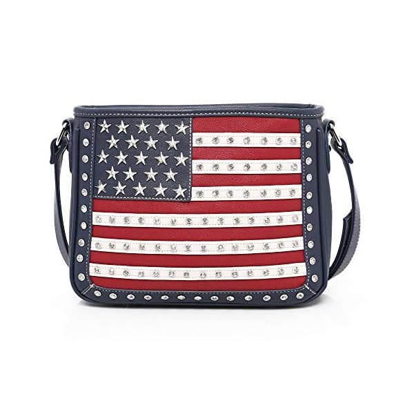 Montana-West-Womens-Patriotic-Studded-Tote-Satchel-Handbags-Concealed-Carry-Purse-Crossbody-Bags Montana West Patriotic Shoulder Bag American Flag Handbag Purse for Women Concealed Carry Crossbody Bags Navy US04G-8287NY