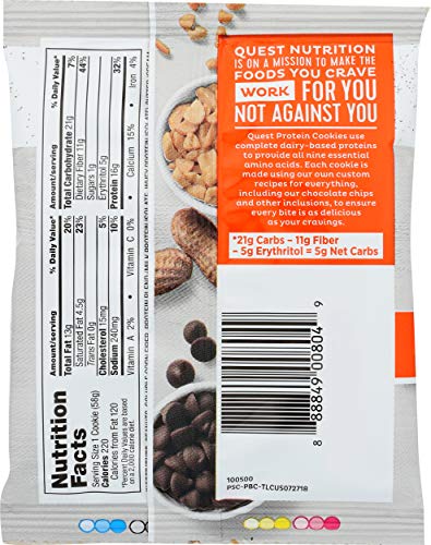 Image of Quest Bar, Cookie Protein Peanut Butter Chocolate Chip, 2.04 Ounce