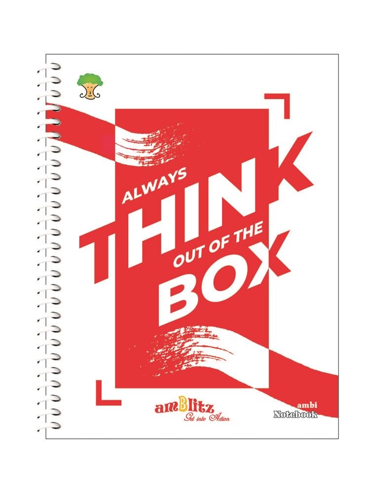 amblitz Quaderno a spirale, 18 x 24 cm, formato B5, scelta per studenti scolastici/universitari, carta bianca spessa 70 g/m², uso personale e in ufficio, (400 pagine, quaderno senza righe)