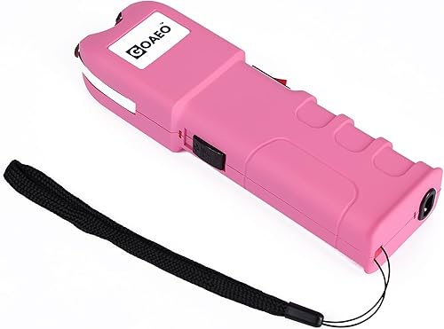 Miniatura 5 de Pistola paralizante - 59 mil millones de pistola aturdidora resistente con linterna LED, incluye correa para la muñeca y funda para cinturón (rosa)