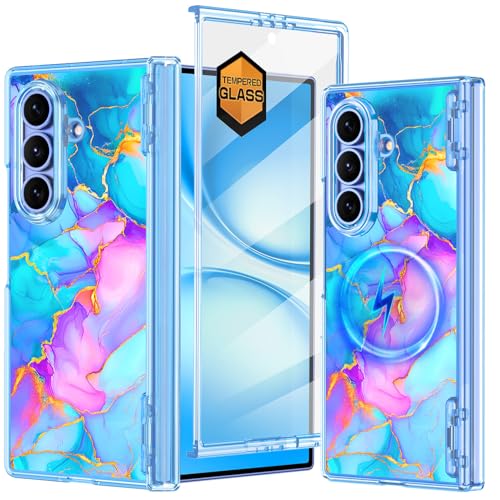 Galaxy Z Fold 7pbVP[XA[MagSafeΉ][qWی][XN[veN^[][360°COX^h]AϏՌn[hP[X Samsung Galaxy Z Fold 7(2025)pAuCgu[