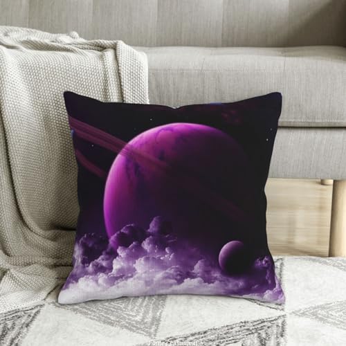 Housse de coussin planète mystique violette velours côtelé 45cm - 8