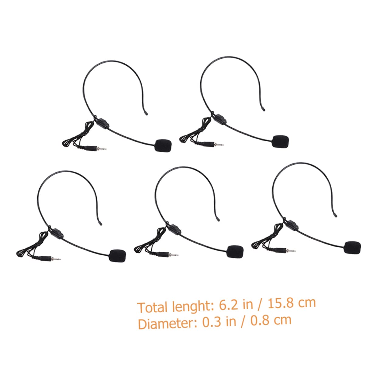 GALPADA 5Pcs Headset Microphone for Teachers Voice Amplifier for Presentations Durable and Compact Design for Stage Performances and Classroom Use