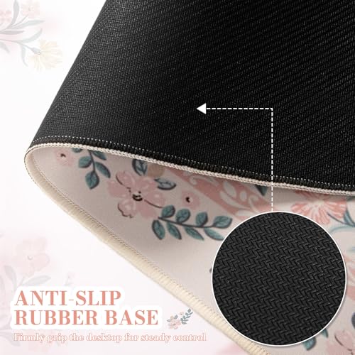 iCasso Pink Floral Desk Mat