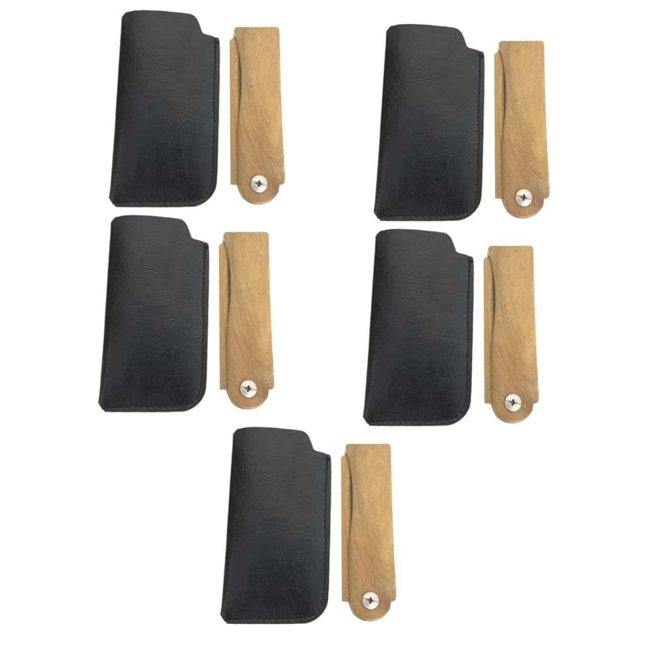 MAGICLULU 5juegos Peine De Madera Para Con Funda De Accesorio De Para Hombres Para Casa y