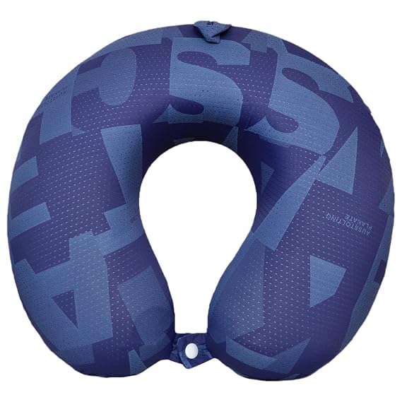 Dark Blue Travel Neck Pillow for Airplane & Car | Ergonomic U-Shaped Memory Foam Neck Support Pillow | Soft Breathable Cover | Portable Cushion for Flight, Train & Office-image-47