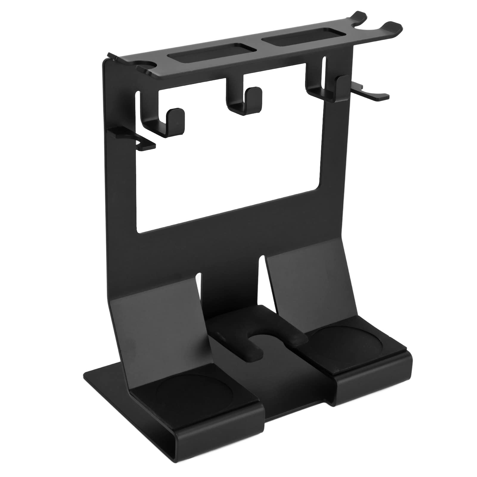 Aufbewahrungsregal für Kaffeeutensilien für Effiziente Organisation Im Heim-Café-Büro, Langlebiges Schwarzes Eisen, Größe 9,1 X 5,8 X 11,5 Zoll (für 51 54 mm Kaffeegriffe)