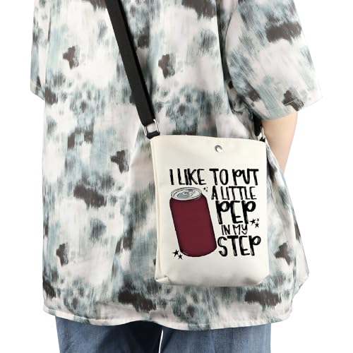 WCGXKO Dr.P Crossbody Bag I Like to Put A Little Pep in My Step Soda Social Club Gift Sugar Soda Gift3
