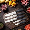 RAXCO Kitchen Knife Set-5 set of Knives,5 Kitchen Accessories-Fits for Apartment Flat condo,Cuchillo de cocina(Gray)