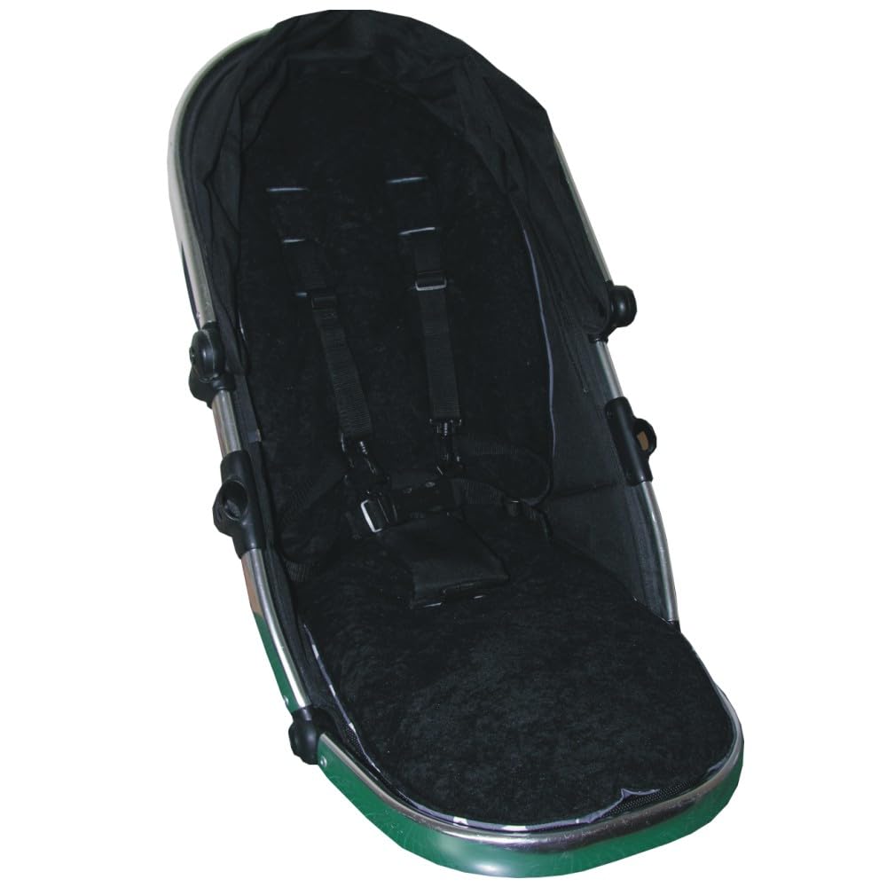 Hand Made Black Padded Stroller Seat Liner Designed Specifically to fit Silver Cross Pioneer, Surf & Wayfarer Pushchairs.