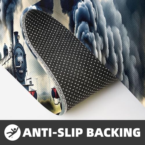 Tapis de cuisine antidérapant lot de 2 lavable confort train nuage - 6