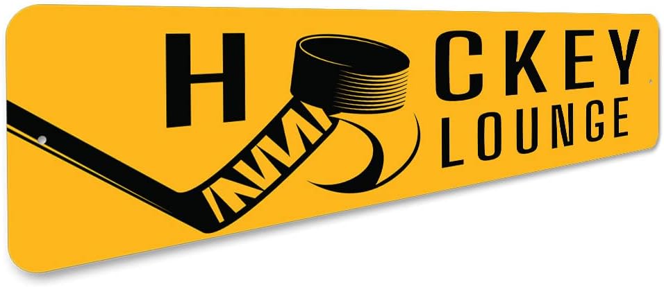Hockey Lounge Sign Sign - 6 x 24