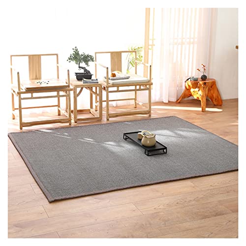 Alfombra de bambú natural de estilo japonés de 1,5 cm de grosor, antideslizante, para balcón, mesa de té, alfombra de suelo de gran área, tapis de fibra ecológica.