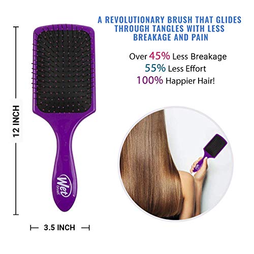 Wet Brush Paddle Detangler Brush, Purple, 1 Count #TOP5