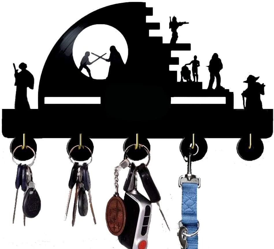 Miniatura 1 de SWars - Llavero para pared, ganchos para llaves con temática de película de ciencia ficción para decoración de pared con 5 ganchos, organizador de