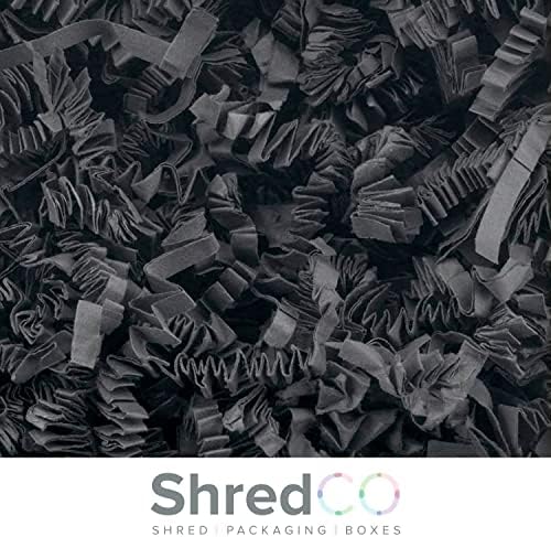 Black Luxury Crinkle Cut, Zig Zag Shredded Paper, Ideal for Gift Decoration, Hamper Filling and Gift Packaging (2kg)