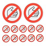 POPETPOP 15stücke Sicherheitsaufkleber Bitte Nicht Berühren Selbstklebende Warnetiketten Abziehen Und Wiederverwenden Kleine Schilder Für Geräte Und Arbeitsplätze Unfallprävention