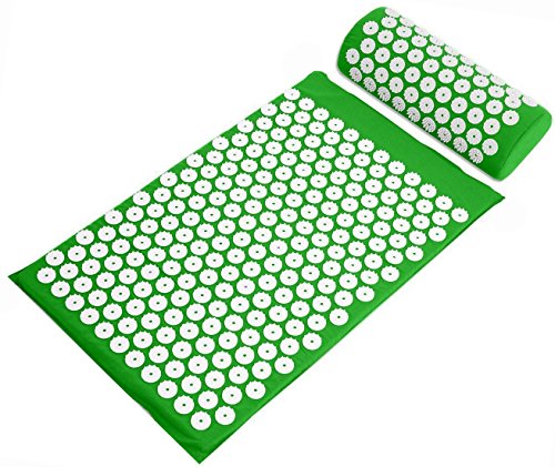 BalanceFrom Acupressure Mat and Pillow Set for Back and Neck Pain Relief