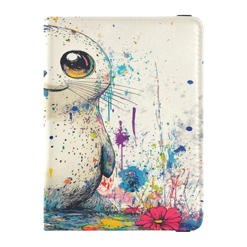 GuoChe Cute Sea Leather Auto Registration Insurance & ID Card Holder Prefect Car Essentials Wallet for Cards, Essential Document Driver License Men Women Leather