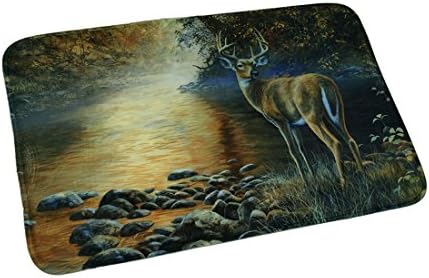 Sunset Deer Rustic Microfiber Memory Foam Bath Mat