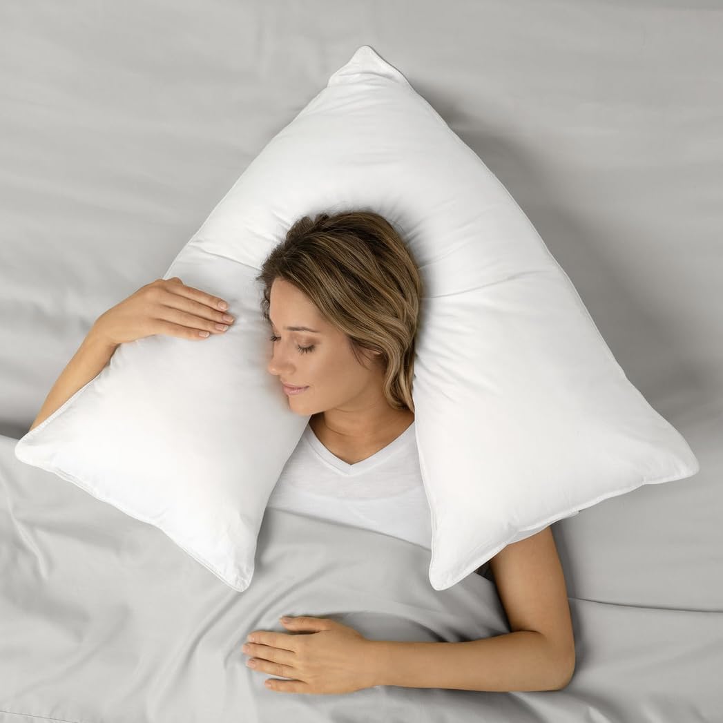 vingardium leviosa VL V Pillow with Pillowcase – Orthopedic V Shaped Pillows for Adults, Triangle Pillow for Neck, Back & Maternity Support (white, pillow case only)